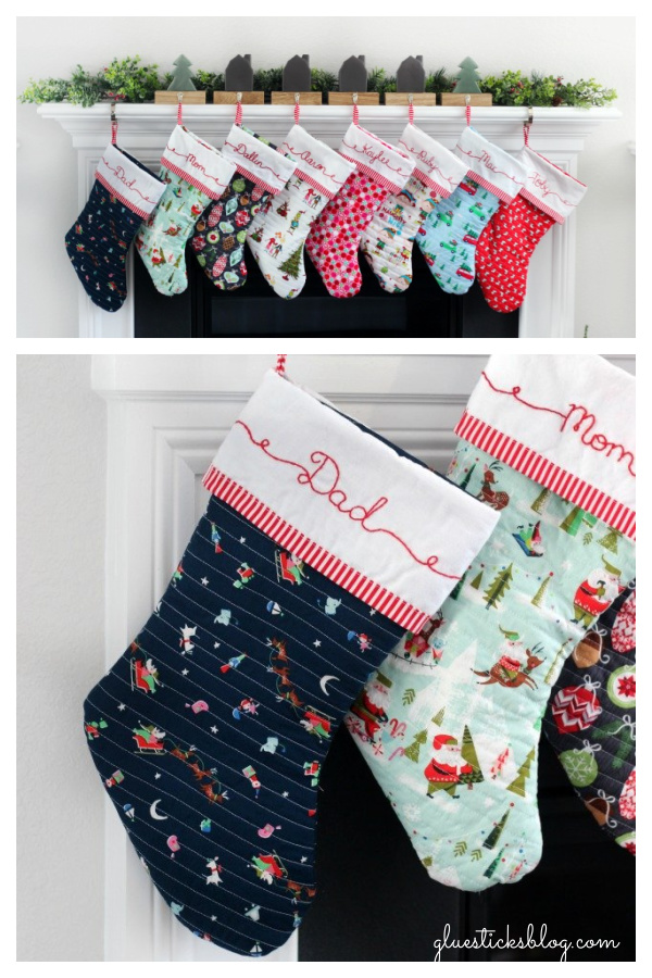 Cuffed Christmas Stocking Free Sewing Pattern