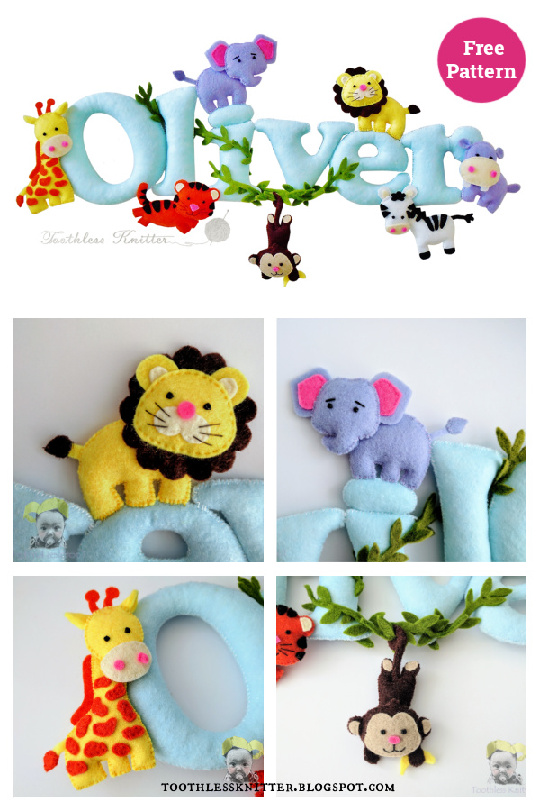 Felt Baby Name Banner Free Sewing Pattern