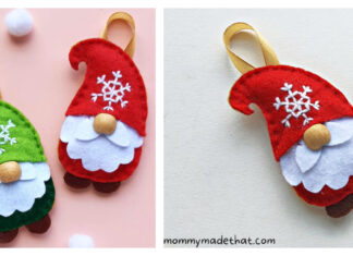 Gnome Ornaments Free Sewing Pattern