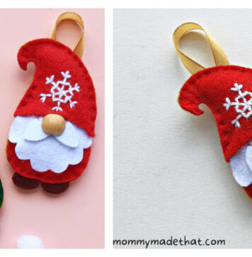 Gnome Ornaments Free Sewing Pattern