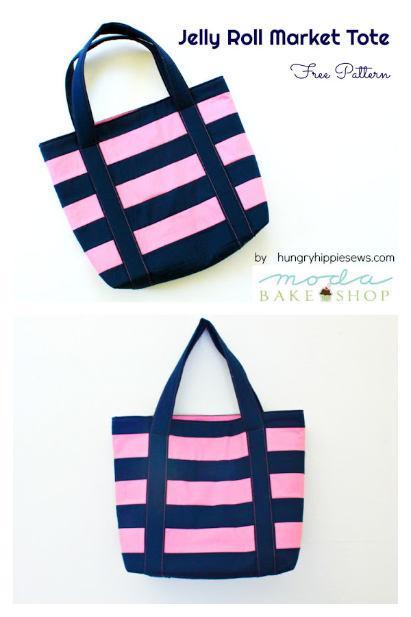 Jelly Roll Market Tote Free Sewing Pattern