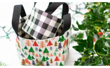 Reusable Holiday Gift Baskets Free Sewing Pattern