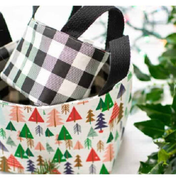 Reusable Holiday Gift Baskets Free Sewing Pattern