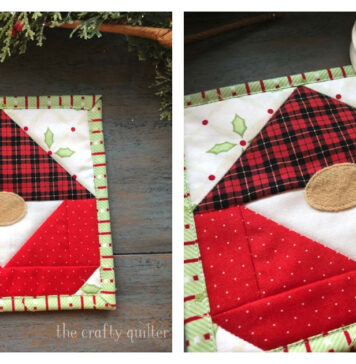 Gnome Mug Rug Free Sewing Pattern