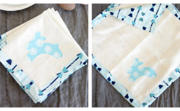 Easter Napkins Free Sewing Pattern