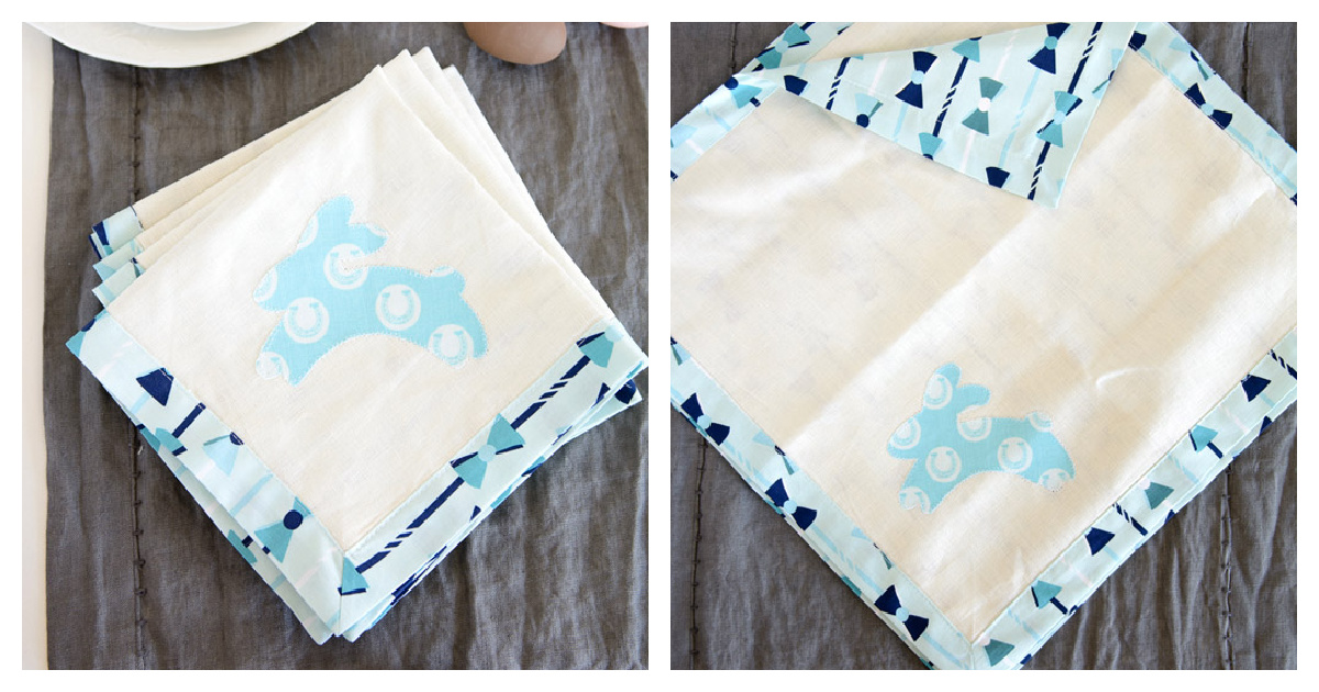 Easter Napkins Free Sewing Pattern