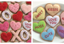 Felt Valentine Cookies Sewing Pattern
