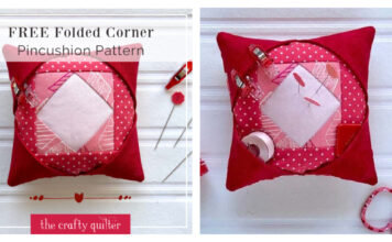 Folded Corner Pincushion Free Sewing Pattern