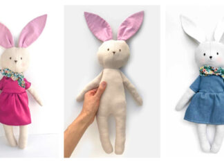 Simple Bunny Toy Free Sewing Pattern