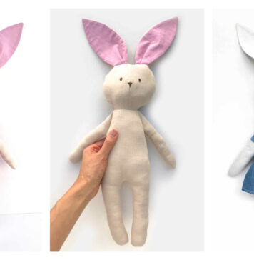 Simple Bunny Toy Free Sewing Pattern