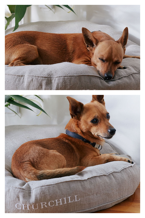 Churchill Linen Dog Bed Free Sewing Pattern 