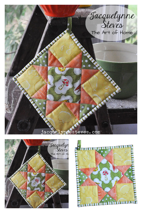 Quilted Potholder Free Sewing Pattern 