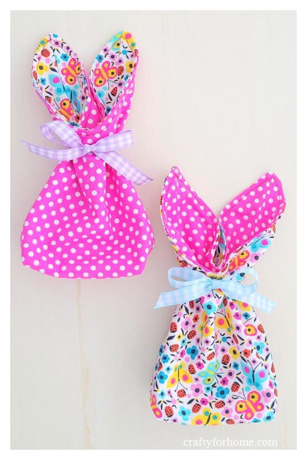 Easter Bunny Treat Bags Free Sewing Pattern