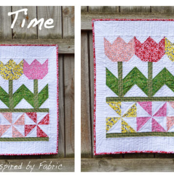 Tulip Time Wall Hanging Free Sewing Pattern