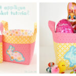 Wool Felt Applique Easter Baskets Free Sewing Pattern