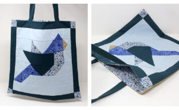 Bluebird Patchwork Tote Bag Free Sewing Pattern