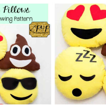 Emoji Pillows Free Sewing Pattern