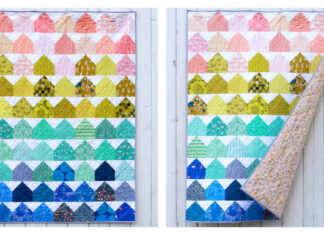 Modern House Quilt Block Free Sewing Pattern