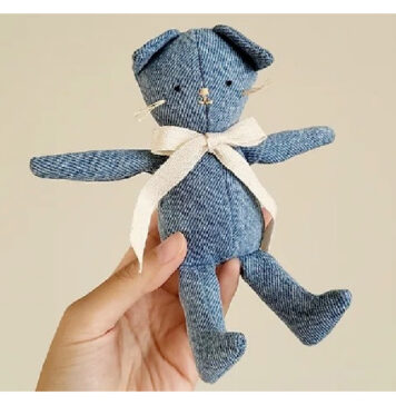 Upcycled Denim Cat Toy Free Sewing Pattern