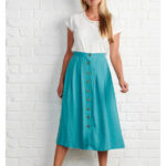 Button-up Midi Skirt Free Sewing Pattern