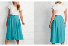 Button-up Midi Skirt Free Sewing Pattern