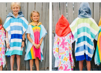 Easy Towel Poncho for Kids Free Sewing Pattern