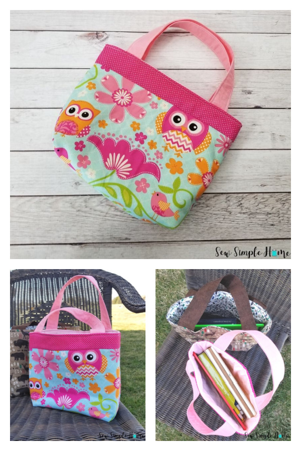 Little Book Tote Free Sewing Pattern