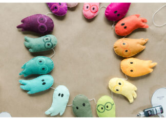 Colorful Hand-sewn Ghost Free Sewing Pattern