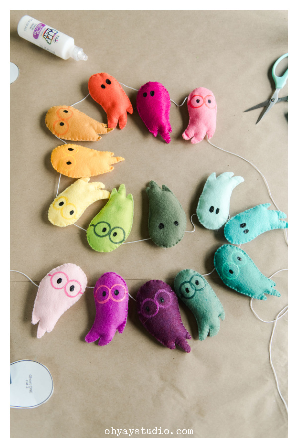 Colorful Hand-sewn Ghost Free Sewing Pattern