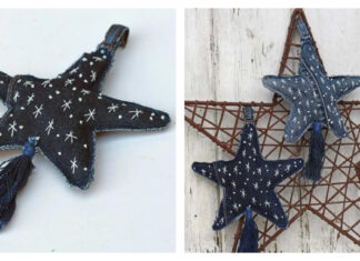 Fabric Star Ornament Free Sewing Pattern