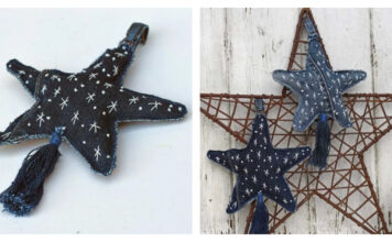 Fabric Star Ornament Free Sewing Pattern