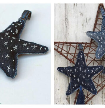 Fabric Star Ornament Free Sewing Pattern