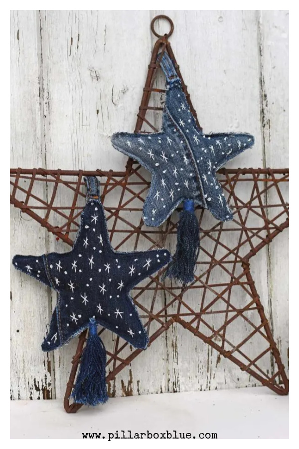 Fabric Star Ornament Free Sewing Pattern