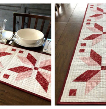 Nordic Star Table Runner Free Sewing Pattern