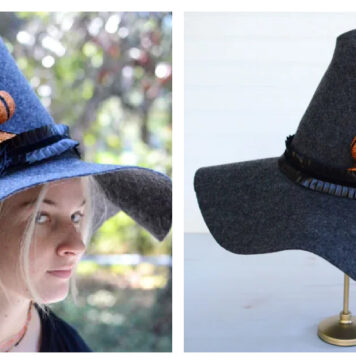 Easy Felt Witch Hat Free Sewing Pattern