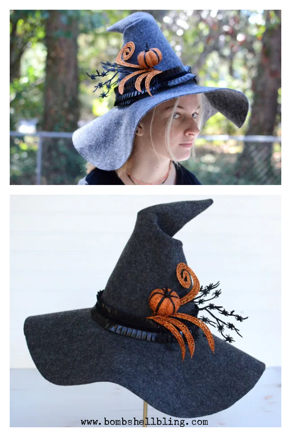 Easy Felt Witch Hat Free Sewing Pattern