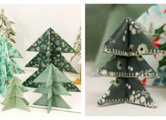 Fabric Christmas Trees Free Sewing Pattern