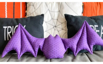 Halloween Bat Pillow Free Sewing Pattern