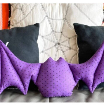 Halloween Bat Pillow Free Sewing Pattern