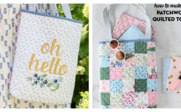 Patchwork Quilted Tote Bag Free Sewing Pattern