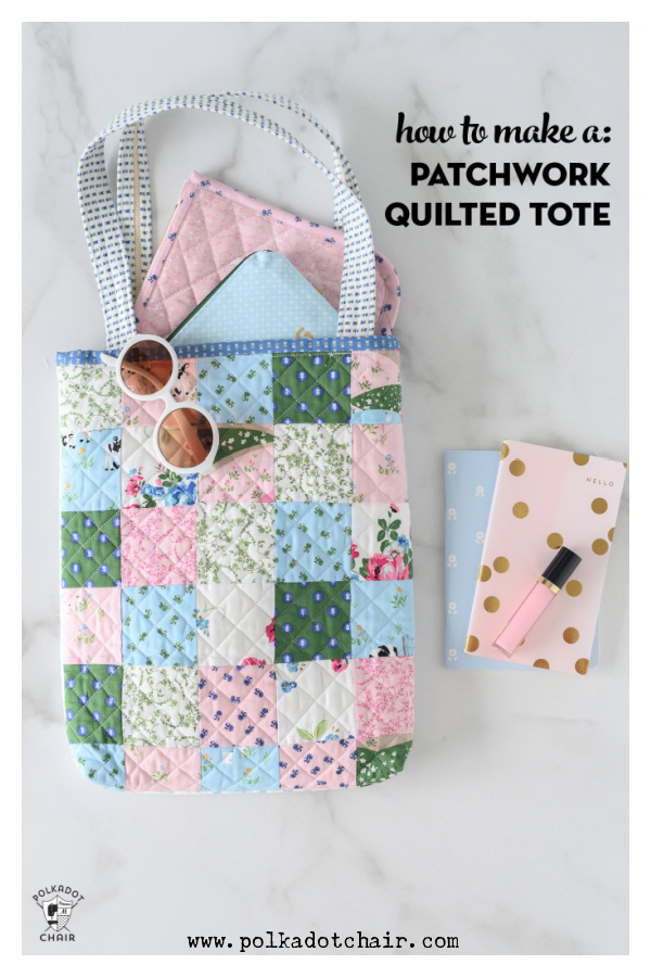 Patchwork Quilted Tote Bag Free Sewing Pattern