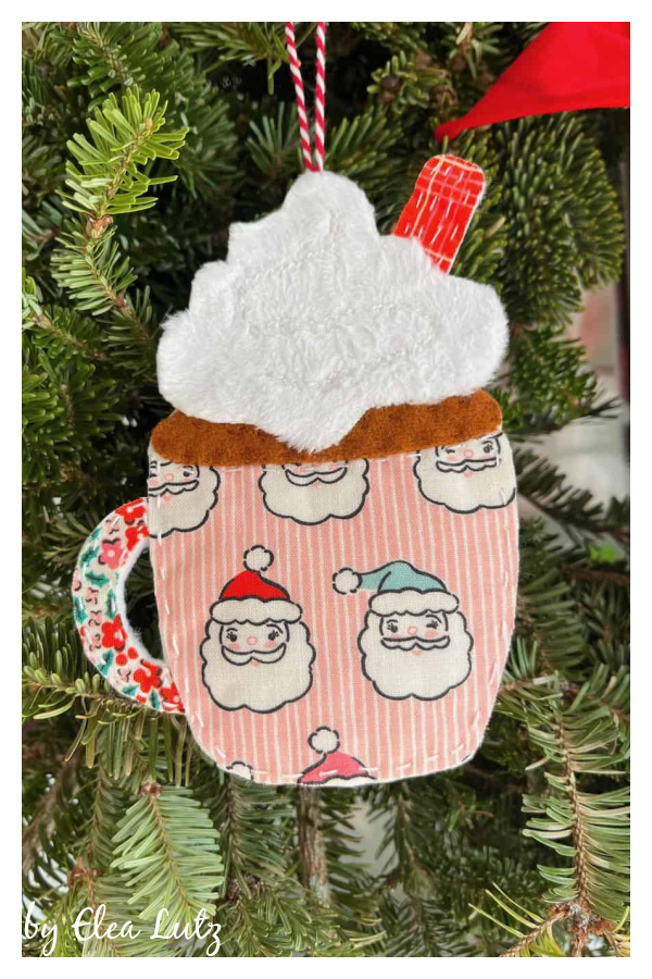 Hot Cocoa Ornament Free Sewing Pattern