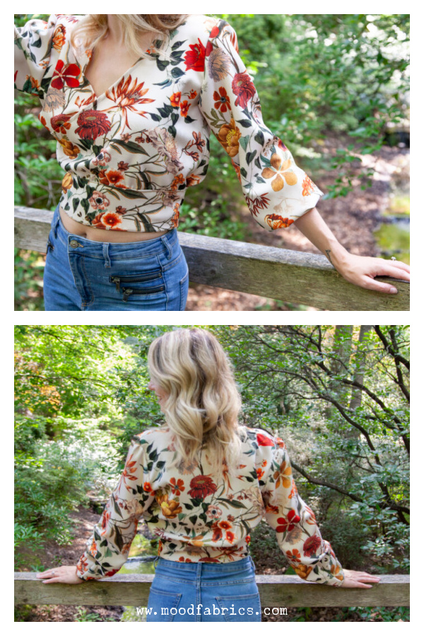 Peony Blouse Free Sewing Pattern 