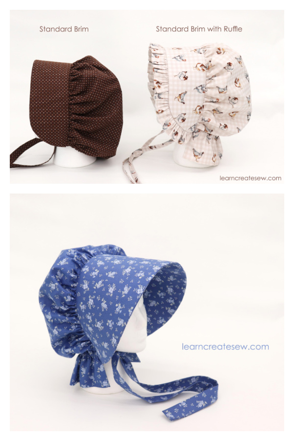 Pioneer Bonnet Free Sewing Pattern and Video Tutorial