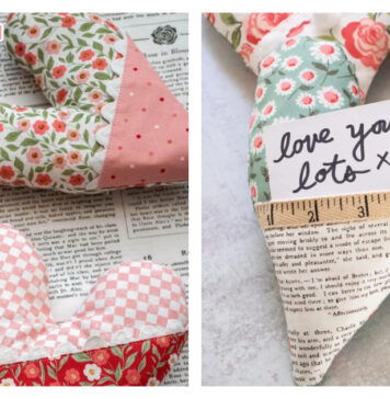 Stuffed Heart Free Sewing Pattern