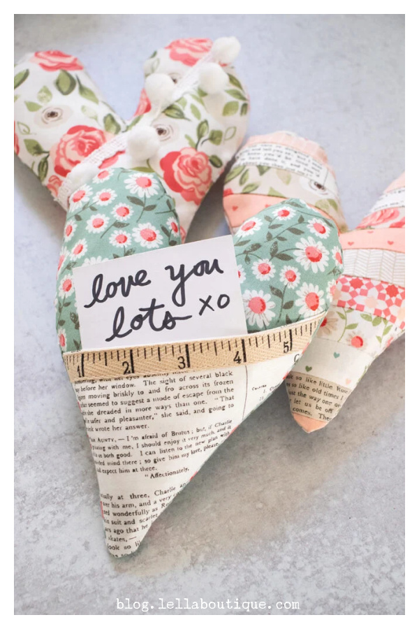 Stuffed Heart Free Sewing Pattern 