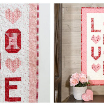 Valentine's Mini Quilt Free Sewing Pattern