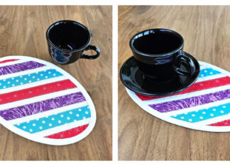 Oval Mug Mat Free Sewing Pattern