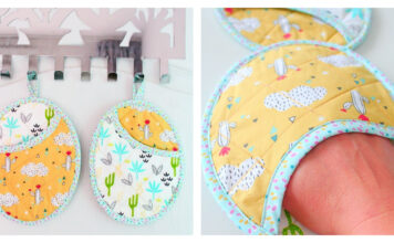 Oval Pocket Pot Holders Sewing Pattern