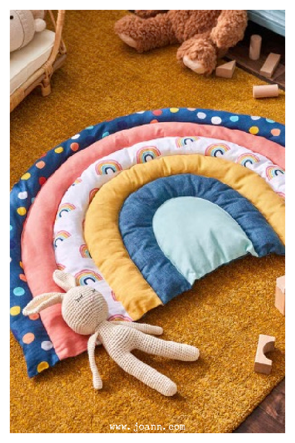 Rainbow Playmat Free Sewing Pattern 